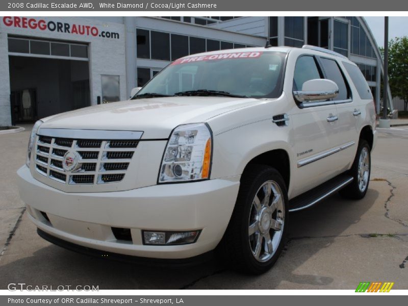 White Diamond / Cocoa/Light Cashmere 2008 Cadillac Escalade AWD