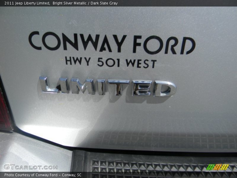 Bright Silver Metallic / Dark Slate Gray 2011 Jeep Liberty Limited