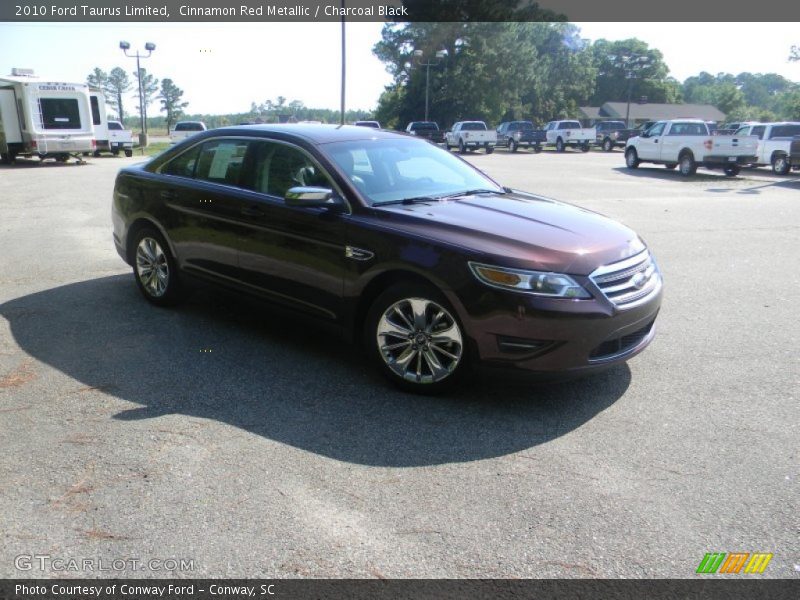 Cinnamon Red Metallic / Charcoal Black 2010 Ford Taurus Limited