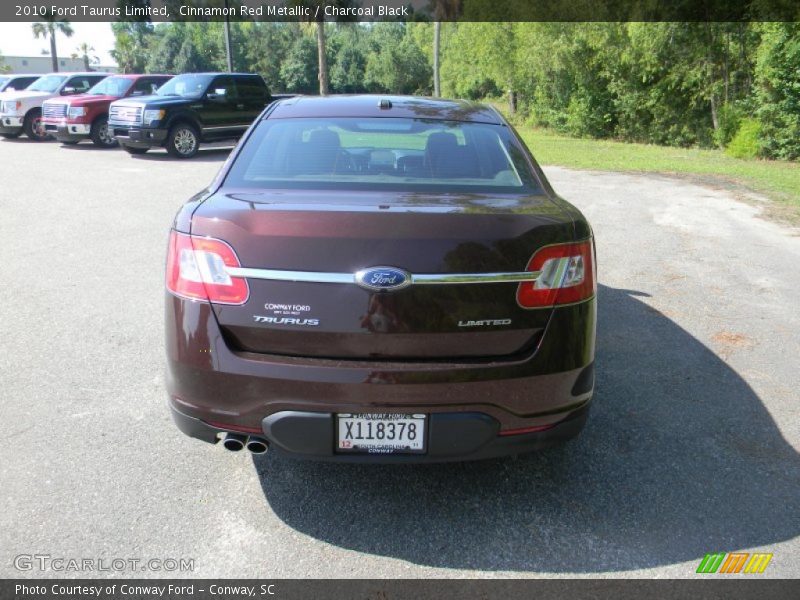 Cinnamon Red Metallic / Charcoal Black 2010 Ford Taurus Limited