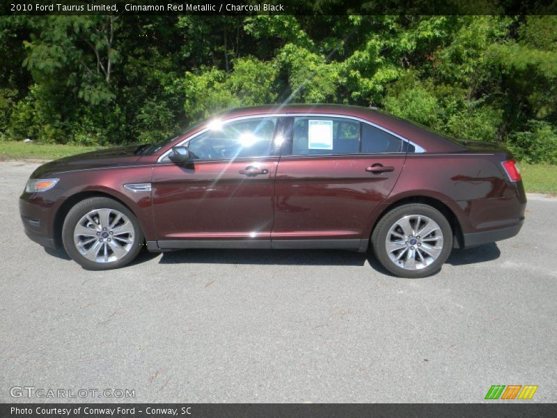 Cinnamon Red Metallic / Charcoal Black 2010 Ford Taurus Limited