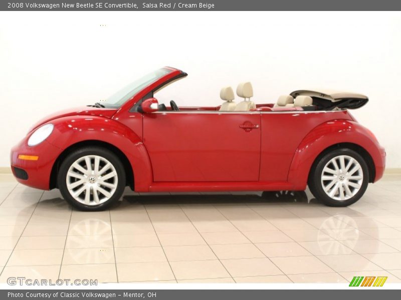 Salsa Red / Cream Beige 2008 Volkswagen New Beetle SE Convertible