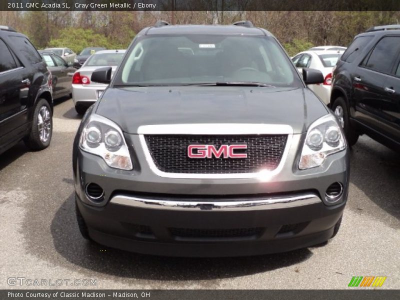 Gray Green Metallic / Ebony 2011 GMC Acadia SL