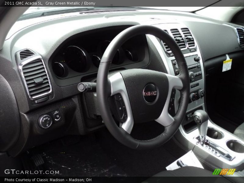 Gray Green Metallic / Ebony 2011 GMC Acadia SL