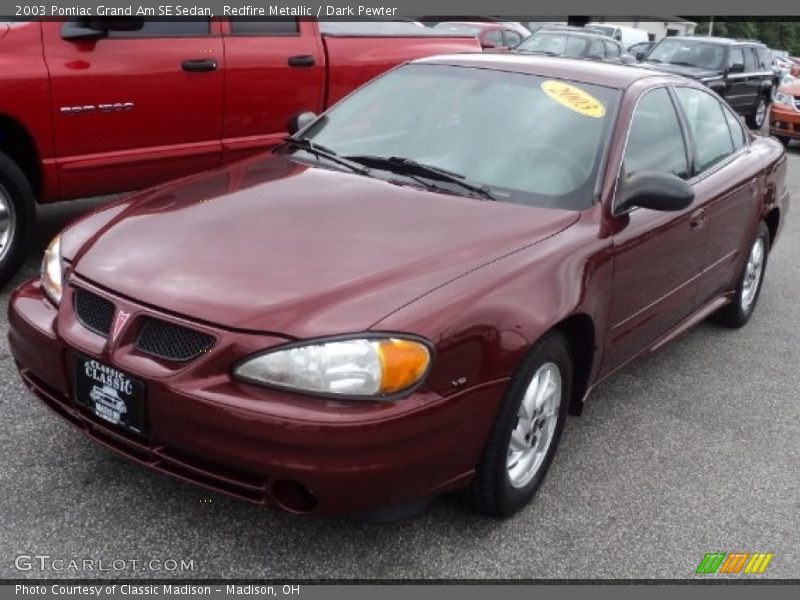 Redfire Metallic / Dark Pewter 2003 Pontiac Grand Am SE Sedan