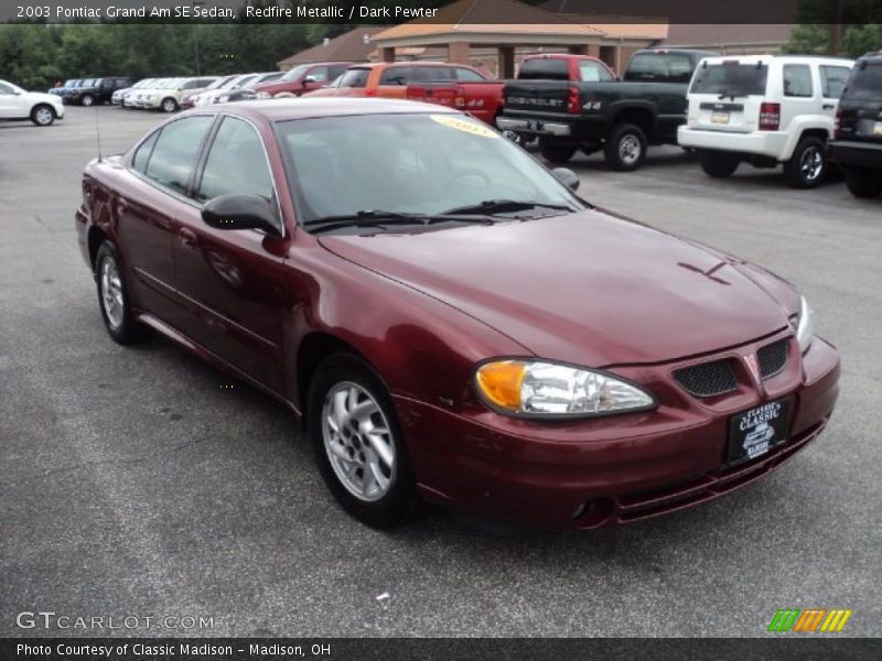 Redfire Metallic / Dark Pewter 2003 Pontiac Grand Am SE Sedan