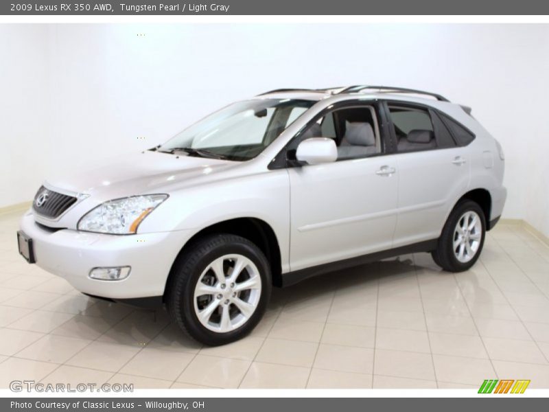 Tungsten Pearl / Light Gray 2009 Lexus RX 350 AWD