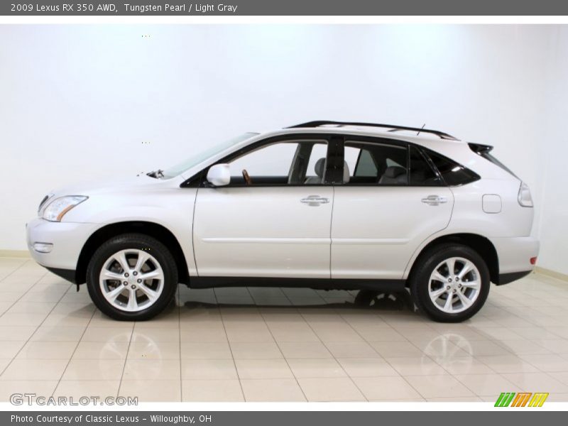Tungsten Pearl / Light Gray 2009 Lexus RX 350 AWD
