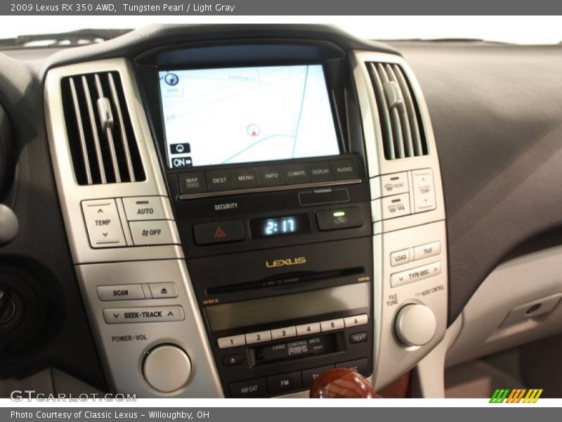 Tungsten Pearl / Light Gray 2009 Lexus RX 350 AWD