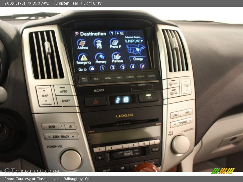 Tungsten Pearl / Light Gray 2009 Lexus RX 350 AWD