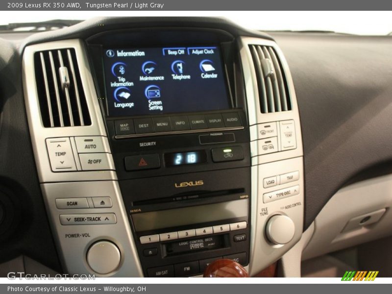 Tungsten Pearl / Light Gray 2009 Lexus RX 350 AWD