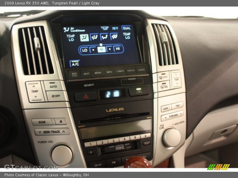 Tungsten Pearl / Light Gray 2009 Lexus RX 350 AWD