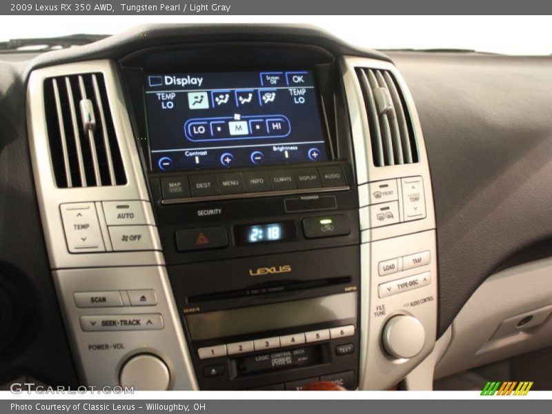 Tungsten Pearl / Light Gray 2009 Lexus RX 350 AWD