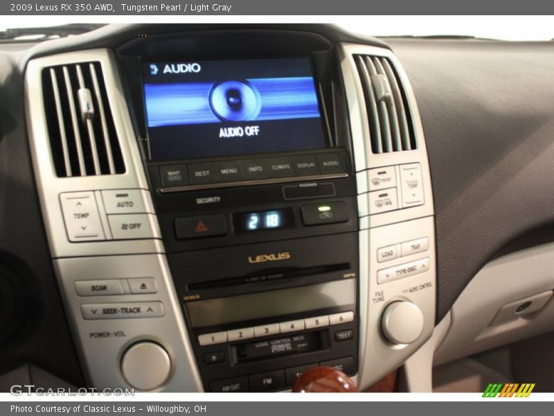 Tungsten Pearl / Light Gray 2009 Lexus RX 350 AWD
