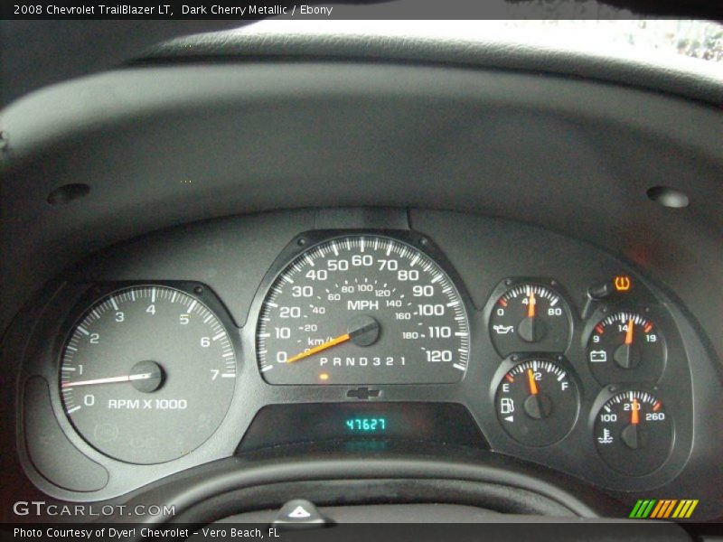Dark Cherry Metallic / Ebony 2008 Chevrolet TrailBlazer LT