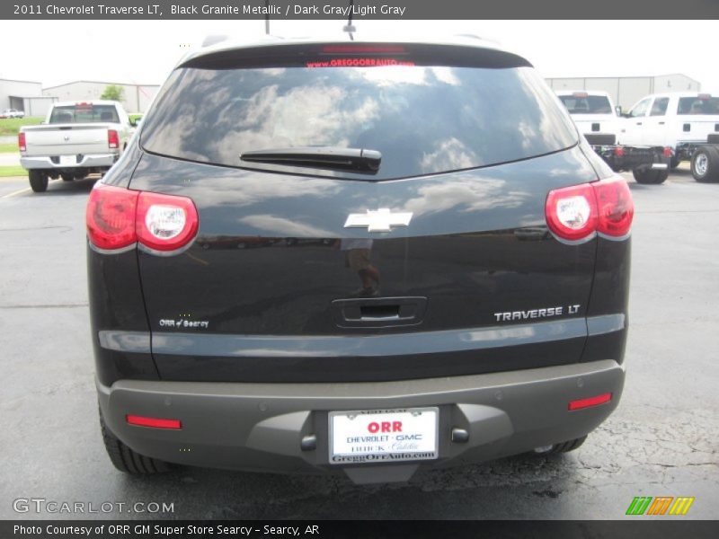 Black Granite Metallic / Dark Gray/Light Gray 2011 Chevrolet Traverse LT