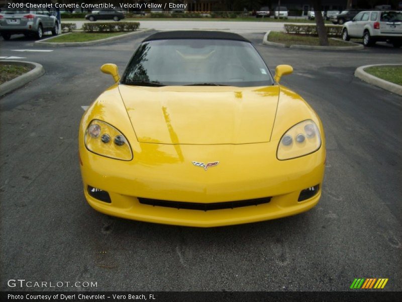 Velocity Yellow / Ebony 2008 Chevrolet Corvette Convertible