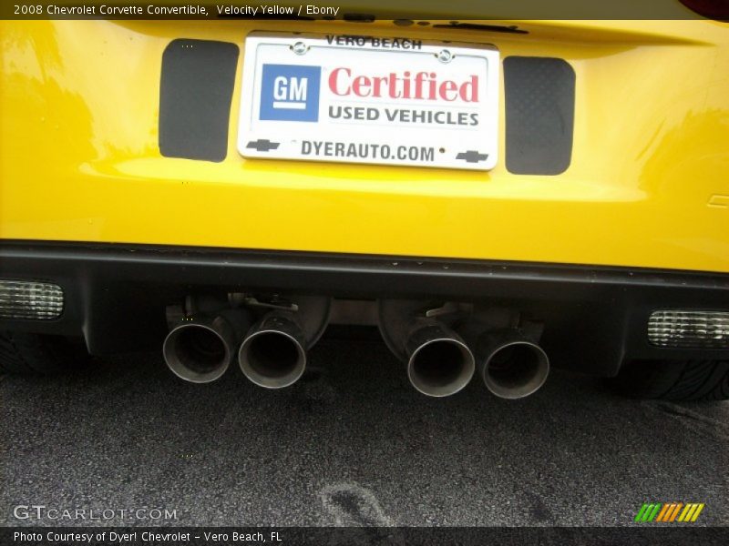 Velocity Yellow / Ebony 2008 Chevrolet Corvette Convertible