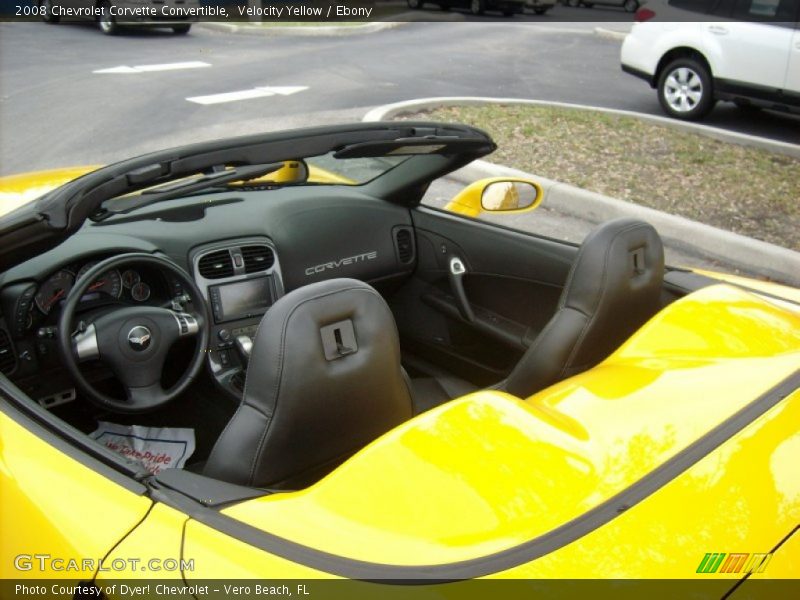 Velocity Yellow / Ebony 2008 Chevrolet Corvette Convertible