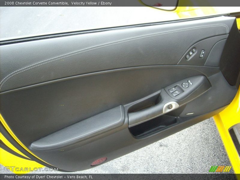 Velocity Yellow / Ebony 2008 Chevrolet Corvette Convertible
