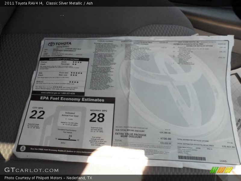 Classic Silver Metallic / Ash 2011 Toyota RAV4 I4