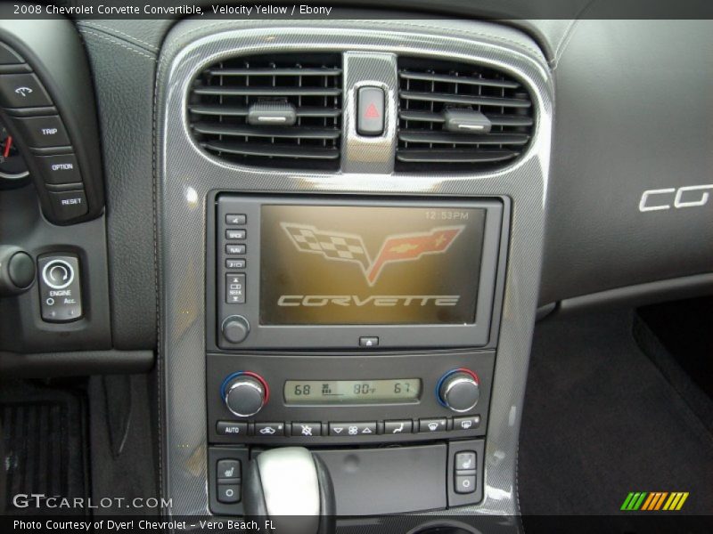 Velocity Yellow / Ebony 2008 Chevrolet Corvette Convertible