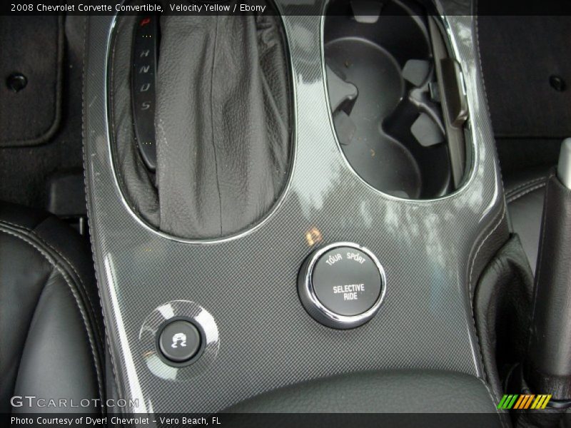 Velocity Yellow / Ebony 2008 Chevrolet Corvette Convertible