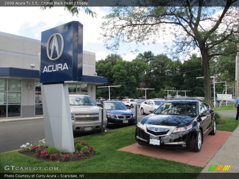 Crystal Black Pearl / Ebony 2009 Acura TL 3.5
