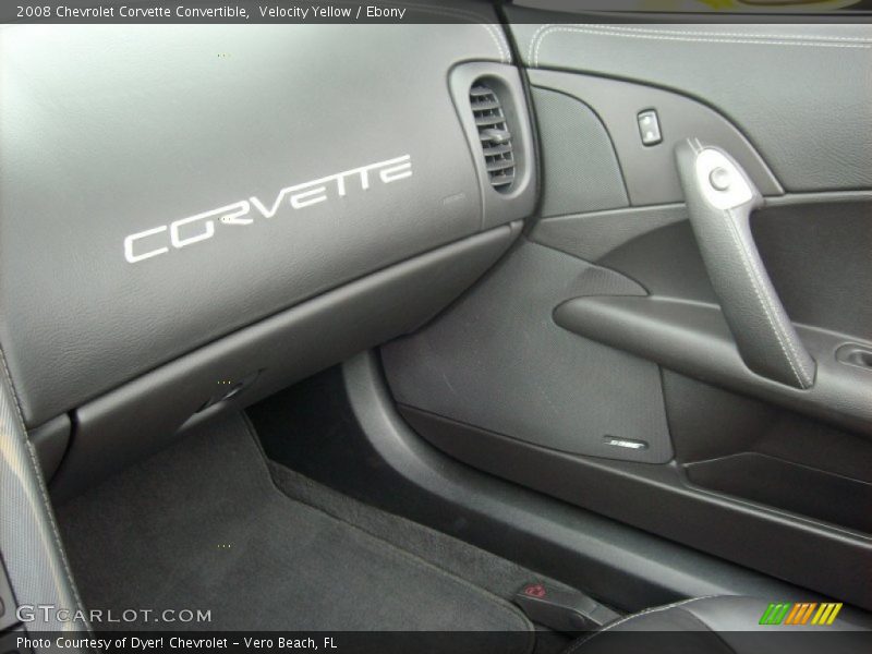 Velocity Yellow / Ebony 2008 Chevrolet Corvette Convertible