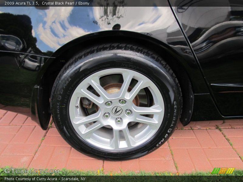 Crystal Black Pearl / Ebony 2009 Acura TL 3.5