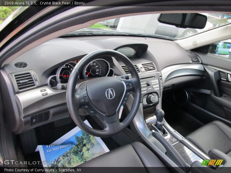 Crystal Black Pearl / Ebony 2009 Acura TL 3.5
