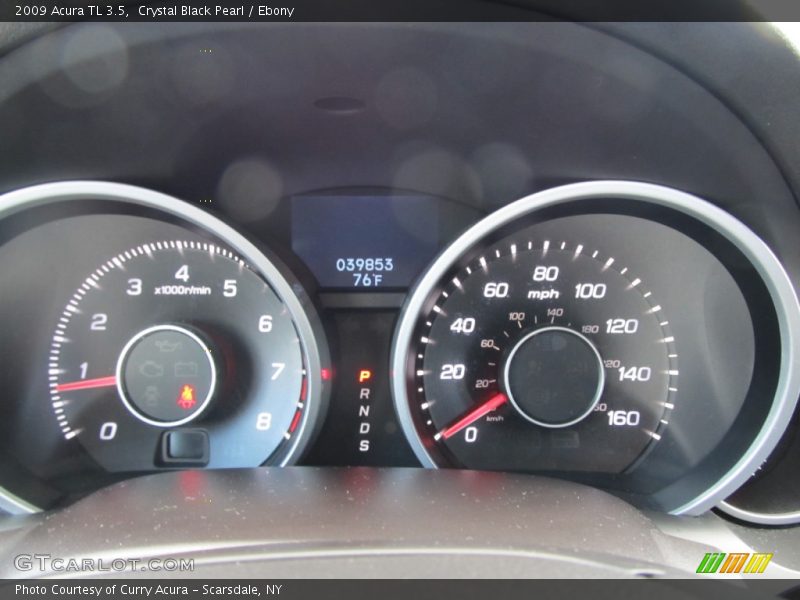 Crystal Black Pearl / Ebony 2009 Acura TL 3.5
