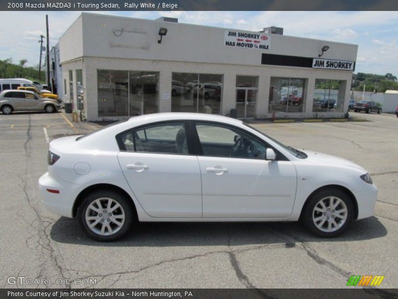 Rally White / Beige 2008 Mazda MAZDA3 i Touring Sedan