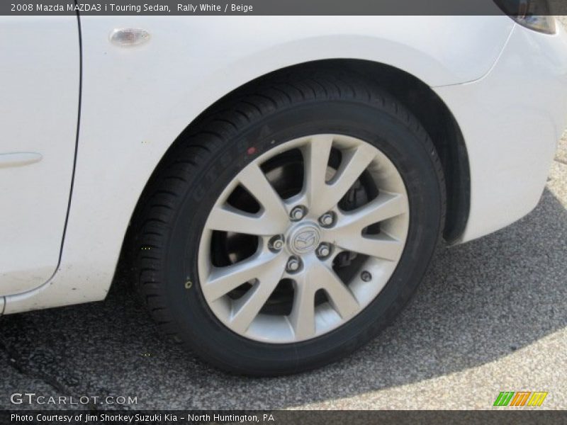 Rally White / Beige 2008 Mazda MAZDA3 i Touring Sedan