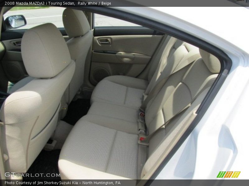 Rally White / Beige 2008 Mazda MAZDA3 i Touring Sedan