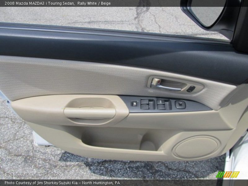 Rally White / Beige 2008 Mazda MAZDA3 i Touring Sedan