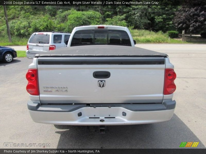 Bright Silver Metallic / Dark Slate Gray/Medium Slate Gray 2008 Dodge Dakota SLT Extended Cab 4x4