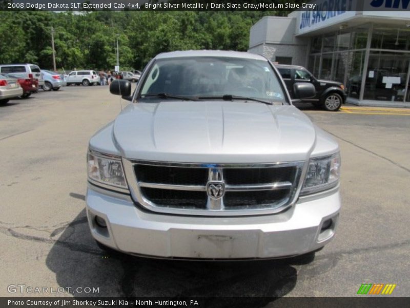 Bright Silver Metallic / Dark Slate Gray/Medium Slate Gray 2008 Dodge Dakota SLT Extended Cab 4x4