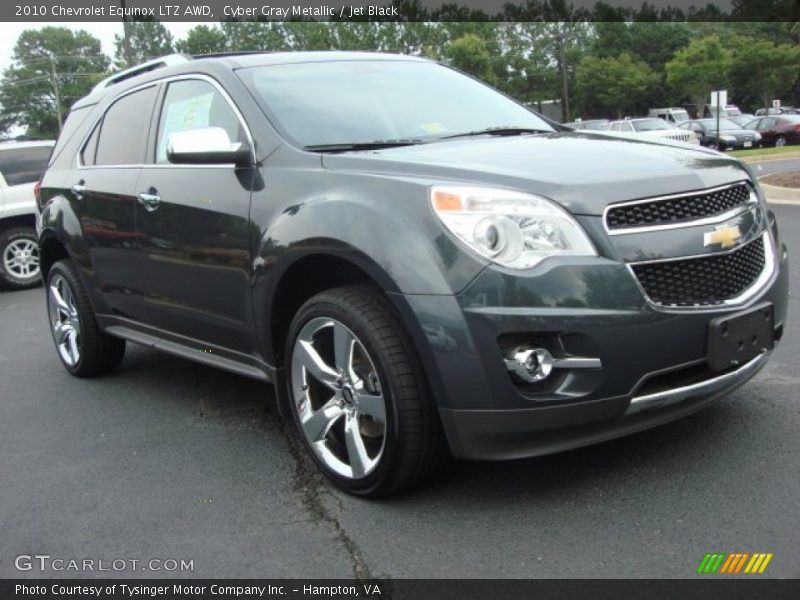 Cyber Gray Metallic / Jet Black 2010 Chevrolet Equinox LTZ AWD