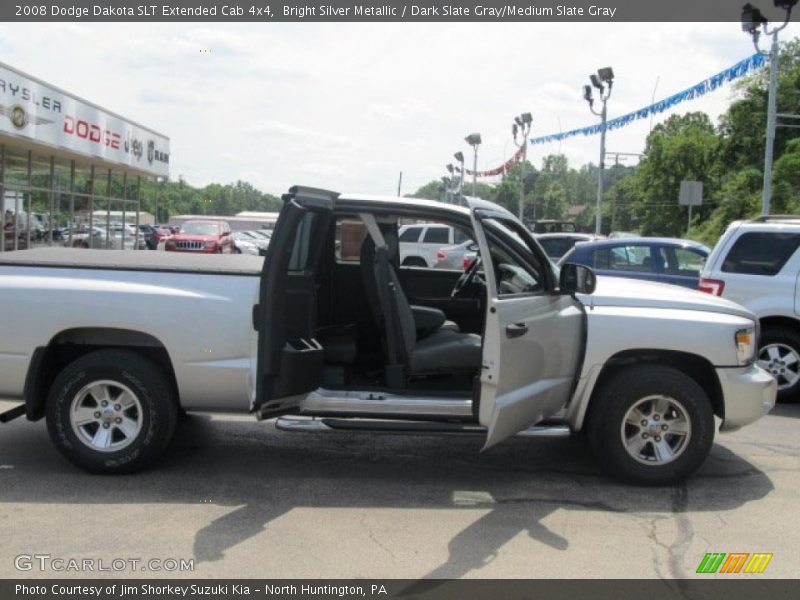 Bright Silver Metallic / Dark Slate Gray/Medium Slate Gray 2008 Dodge Dakota SLT Extended Cab 4x4
