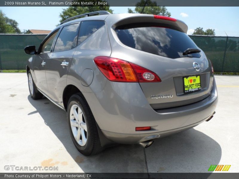 Platinum Graphite Metallic / Beige 2009 Nissan Murano SL