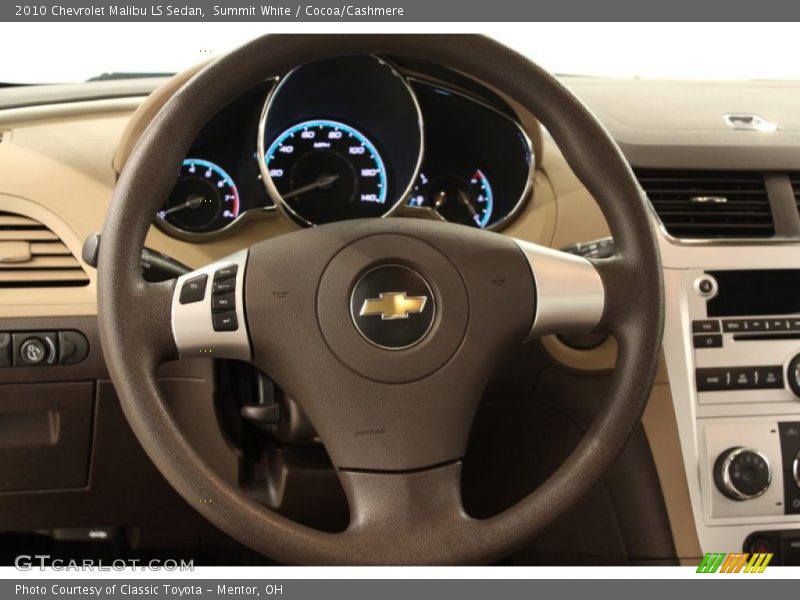 Summit White / Cocoa/Cashmere 2010 Chevrolet Malibu LS Sedan