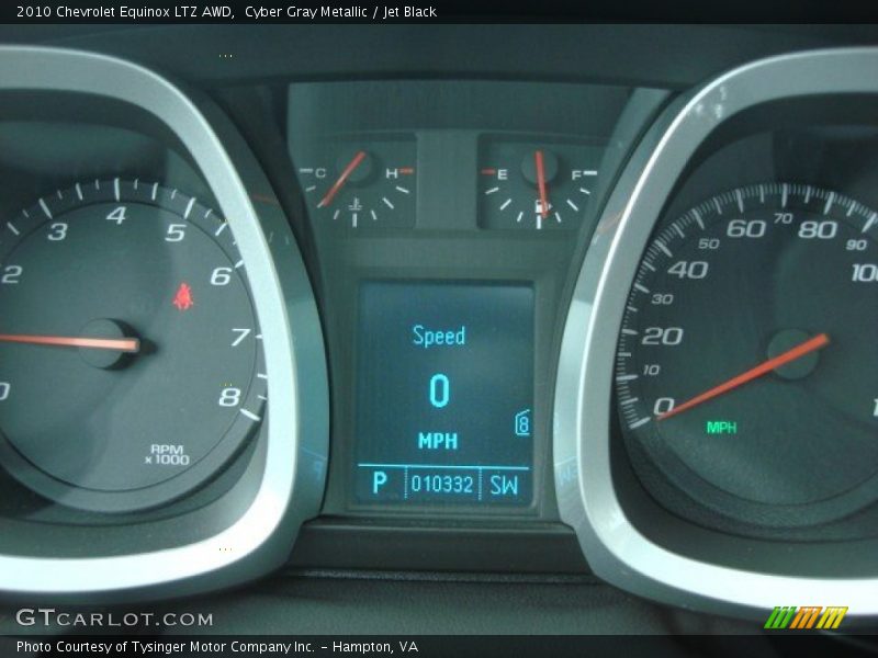 Cyber Gray Metallic / Jet Black 2010 Chevrolet Equinox LTZ AWD