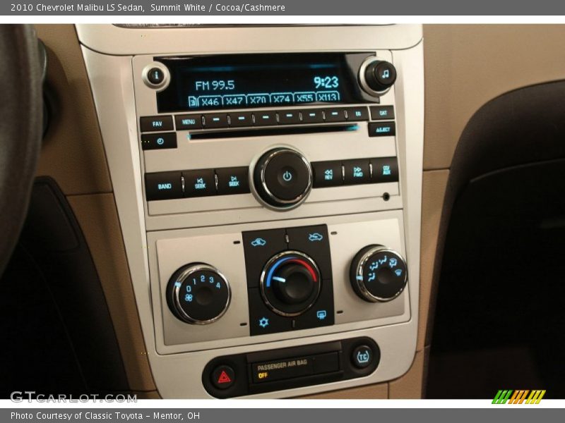 Summit White / Cocoa/Cashmere 2010 Chevrolet Malibu LS Sedan