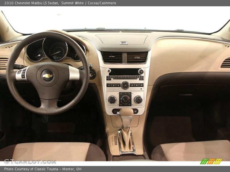 Summit White / Cocoa/Cashmere 2010 Chevrolet Malibu LS Sedan