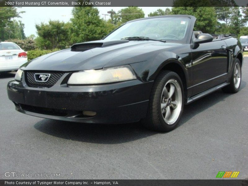 Black / Dark Charcoal 2002 Ford Mustang GT Convertible