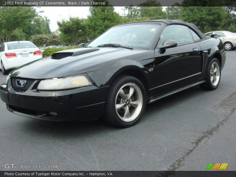 Black / Dark Charcoal 2002 Ford Mustang GT Convertible
