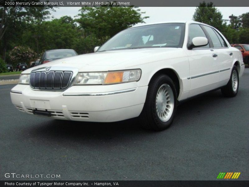 Vibrant White / Medium Parchment 2000 Mercury Grand Marquis LS