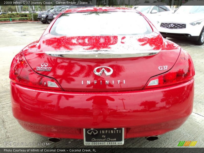 Garnet Ember / Stone 2009 Infiniti G 37 Journey Coupe
