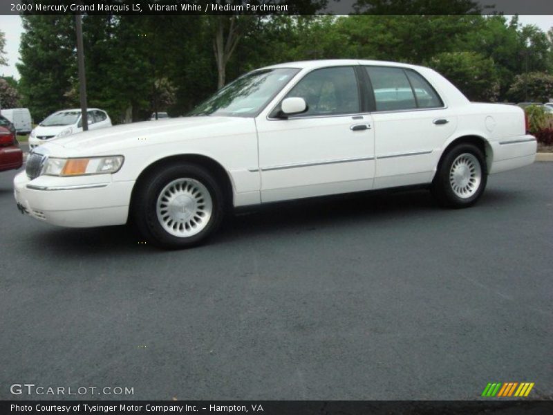 Vibrant White / Medium Parchment 2000 Mercury Grand Marquis LS